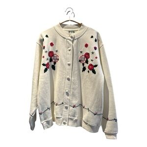 005 Floral Embroidered Cardigan